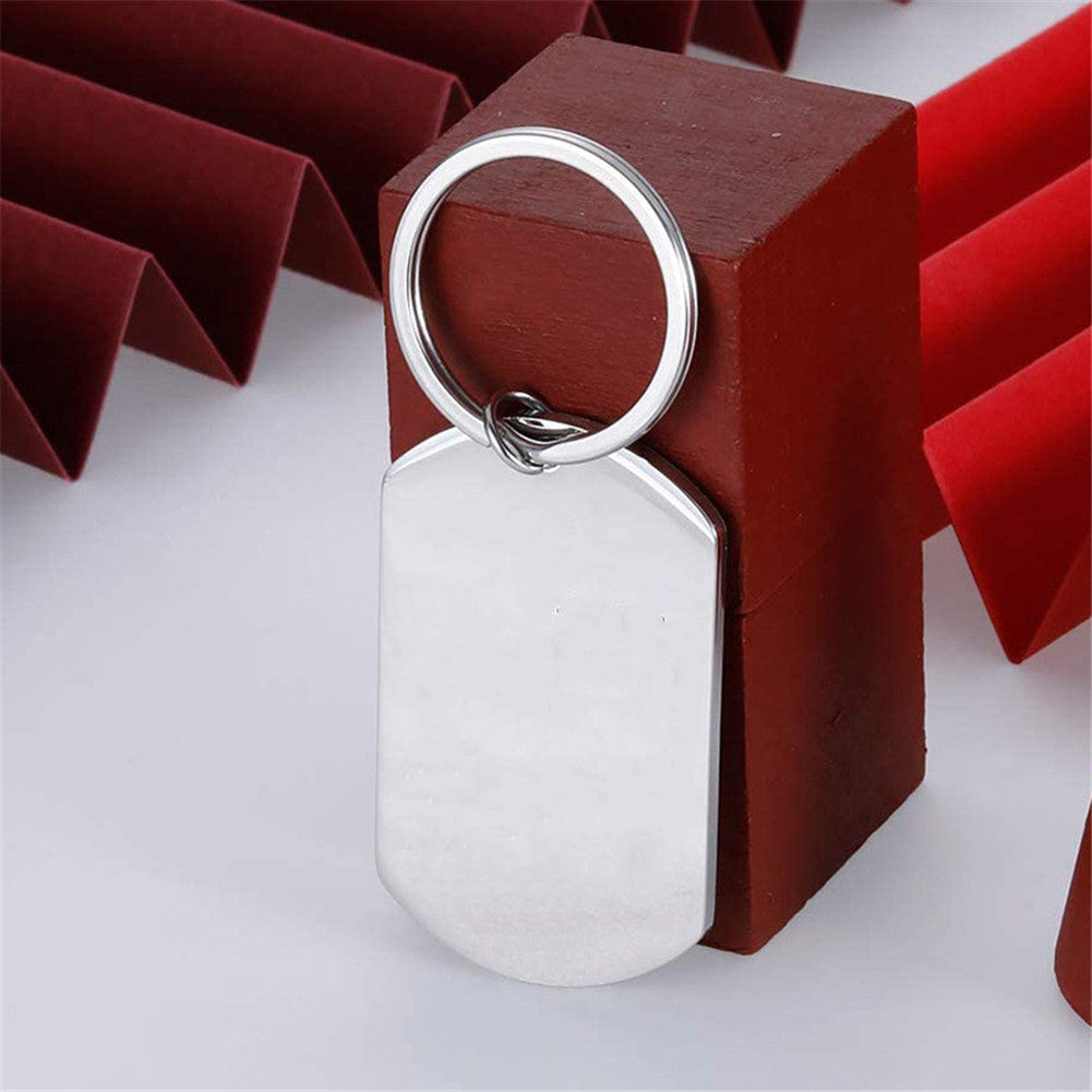 Personalized Stainless Steel Medical Alert ID Key Chain Key Ring Tag for Women Men