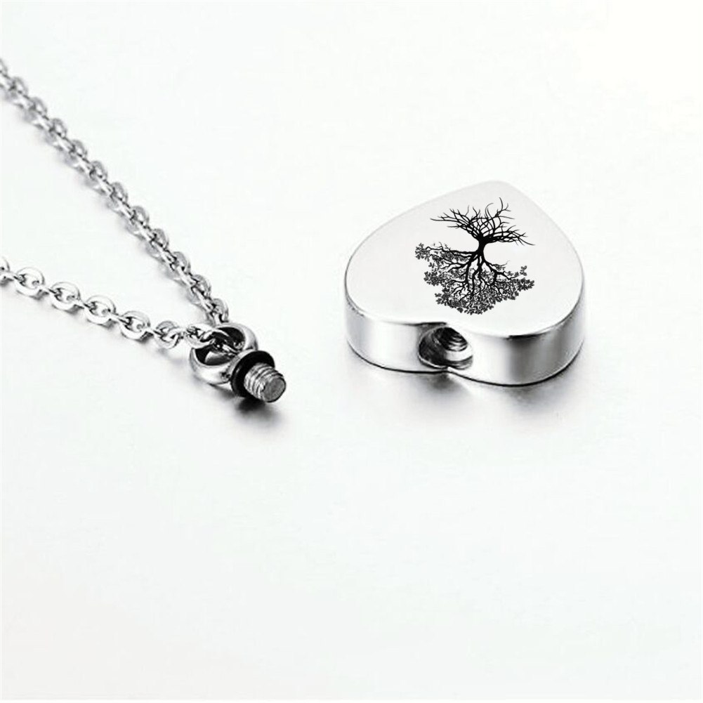 3 Pack Heart Shaped Cremation Urn Necklaces Pendant for Ashes Memorial Keepsake Jewelry fo Women Men