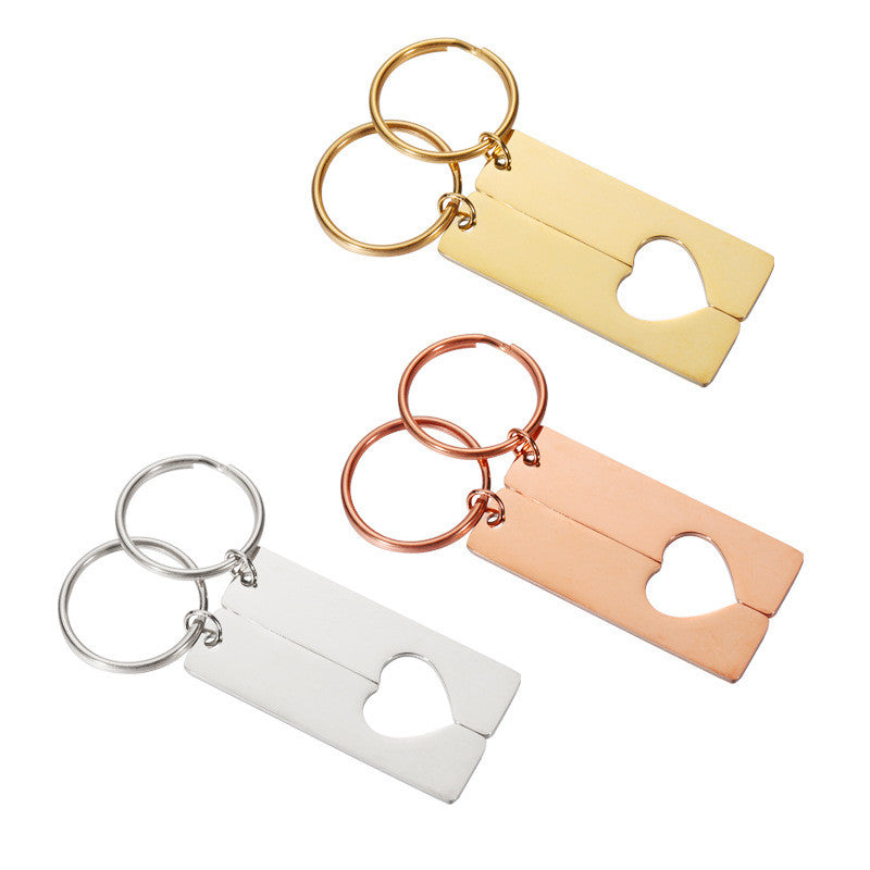 Personalized Matching Couple Keychains, 3 colors
