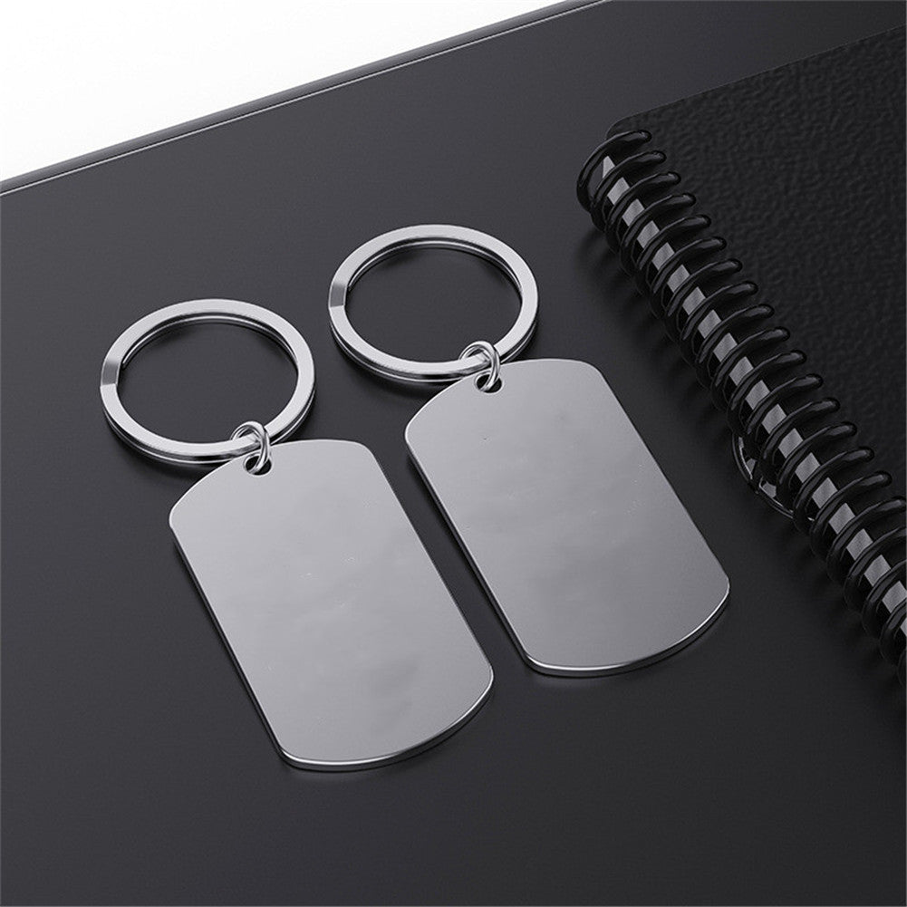 Personalized Stainless Steel Medical Alert ID Key Chain Key Ring Tag for Women Men