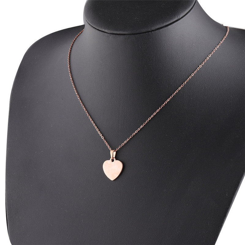 Customized Heart Shaped Necklace Pendant,Gold/Silver/Rose Gold